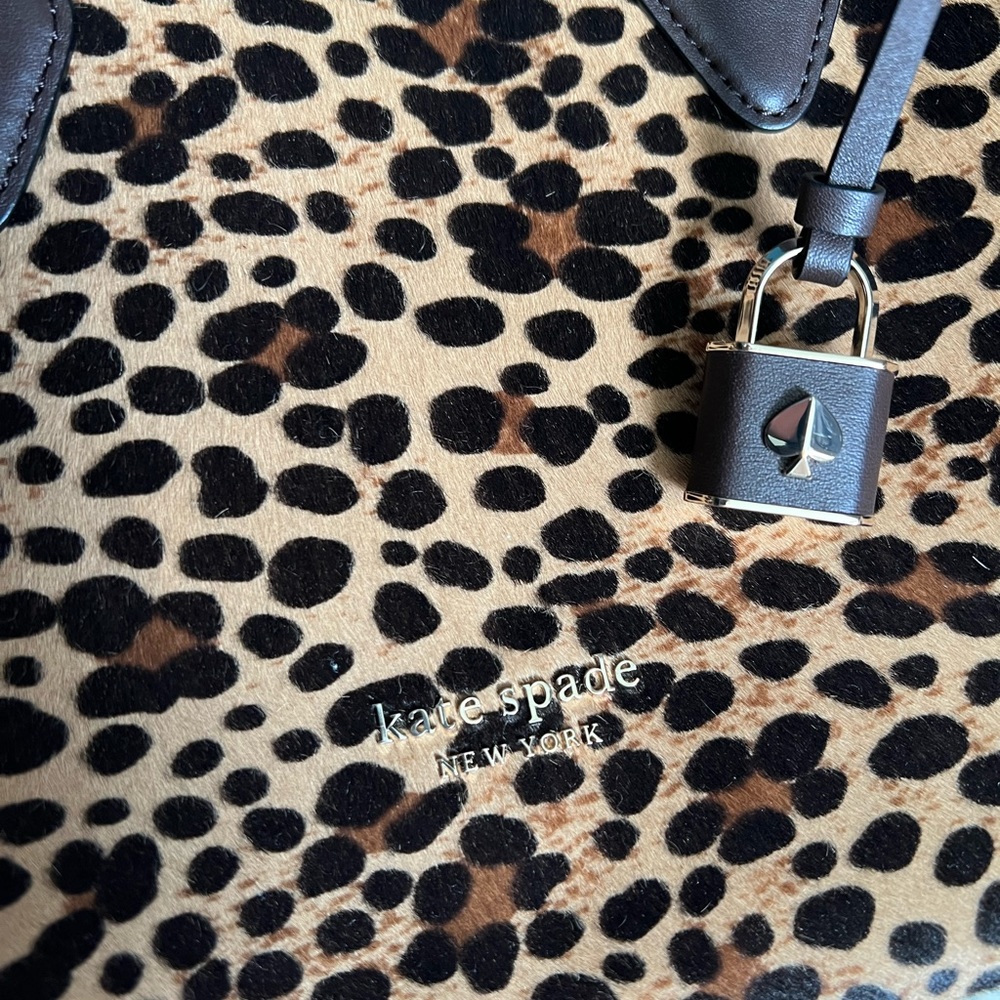 Kate Spade zip code leopard medium bag - Picture 5 of 10